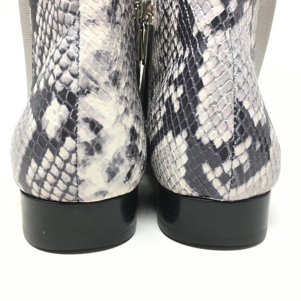 Munro Cate Botines Botines Zapatos Mujer Talla 6 W Ancho Gris Cuero Serpiente Foto 3 de 4