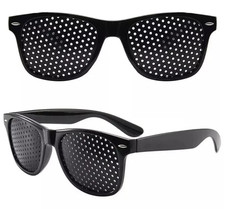 2 Pair Small hole Glasses Eyes Correction Exercise Eyesight Care Improvement NEW