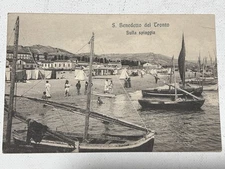 Cartolina S.Benedetto Del Tronto Sulla Spiaggia F.P. Viaggiata 1909