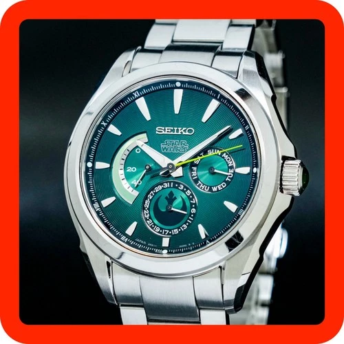 [N-MINT] SEIKO Star Wars YODA SDGC013 6R21-00N0 Automatic Day/Date Men Watch