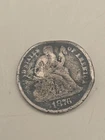 1876 Seated Liberty Silver Dime 10c