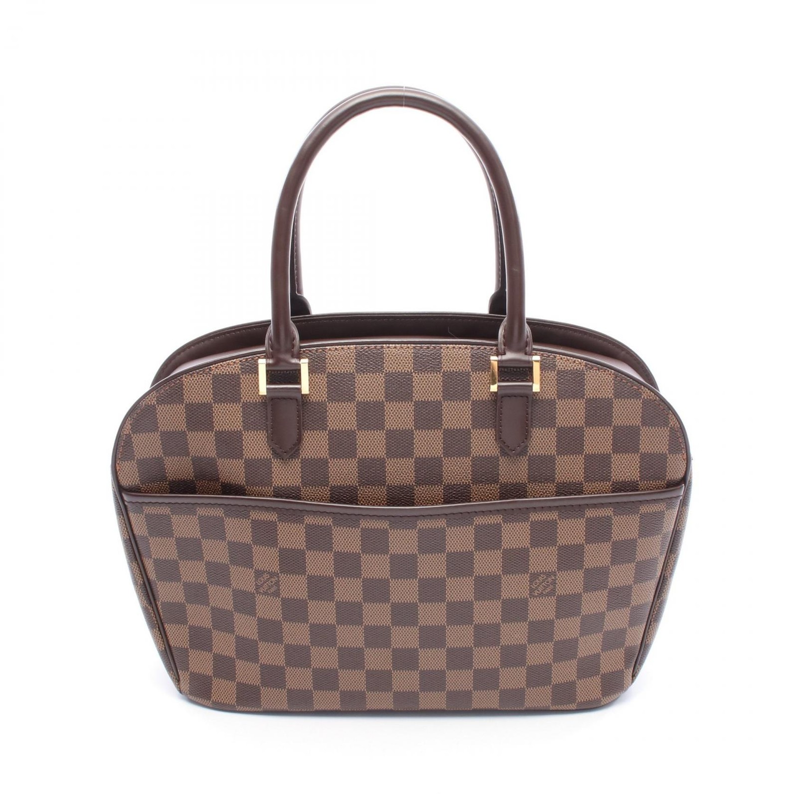 LOUIS VUITTON Saria Horizontal Handbag N51282 Damier canvas leather Ebene Used