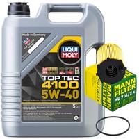 MotoröL Set Liqui Moly 5W-40 5 Liter + ÖLfilter FüR Citroen Mazda Peugeot 1.6
