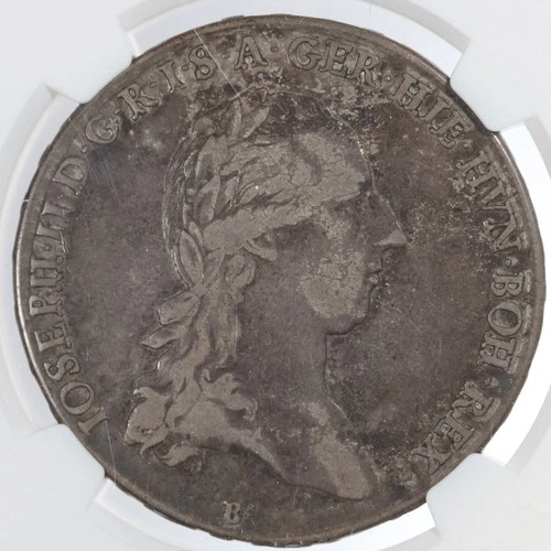 1784-B Austria Netherlands 1 Kronethaler / Thaler NGC VF Details - Dav-1170