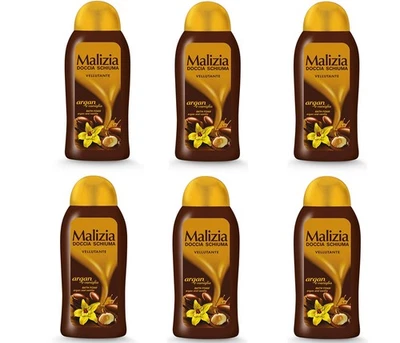 MALIZIA ITALY MALIZIA Duschgel Argan und Vanille 6x 300 ml nutritiv und samtig