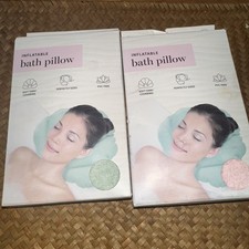 Set Of 2 Spa Hot Tub Pillow W/Terry Covering, Lt Pink/mint, New