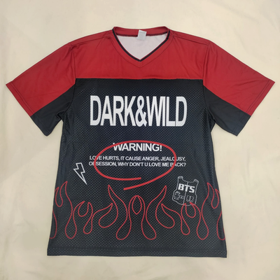 BTS Dark & Wild Mesh Jersey Oversized Short Sleeve Shirt For K-Pop