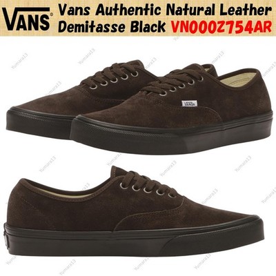 Vans Authentic Natural Leather Demitasse Black VN000Z754AR Men's Size