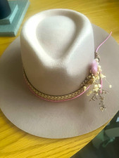 ZERTRUE Beige Wide Stiff Brim , Boho Western Hat with Braided Band
