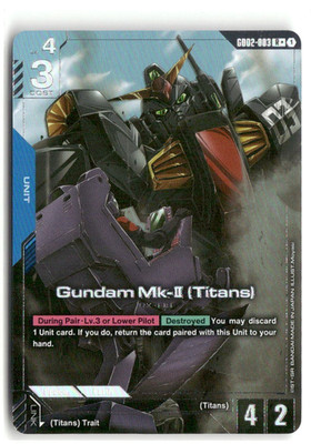 Gundam Mk-II (Titans) GD02-003 R+ Dual Impact Gundam Card Game