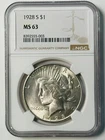 1928 S Peace Dollar NGC MS-63 White!