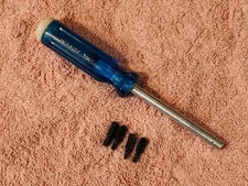 Vintage VACO-MATIC 70427 Magnetic Screwdriver Hex Driver 4 Star Torx Bits USA