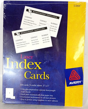 Avery 5388 Printable 3"x5" Index Cards For Laser Inkjet Each Pk Of 150 NEW
