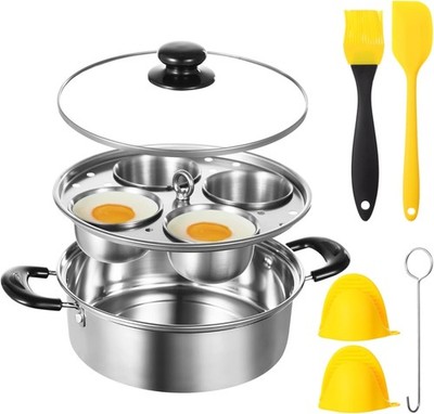 Egg Poacher Pan Nonsti 4 Eggs, Poached Egg Cooker, Poached Egg Pan,