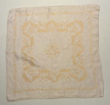 Serviettes en tissu floral pêche/blanc
