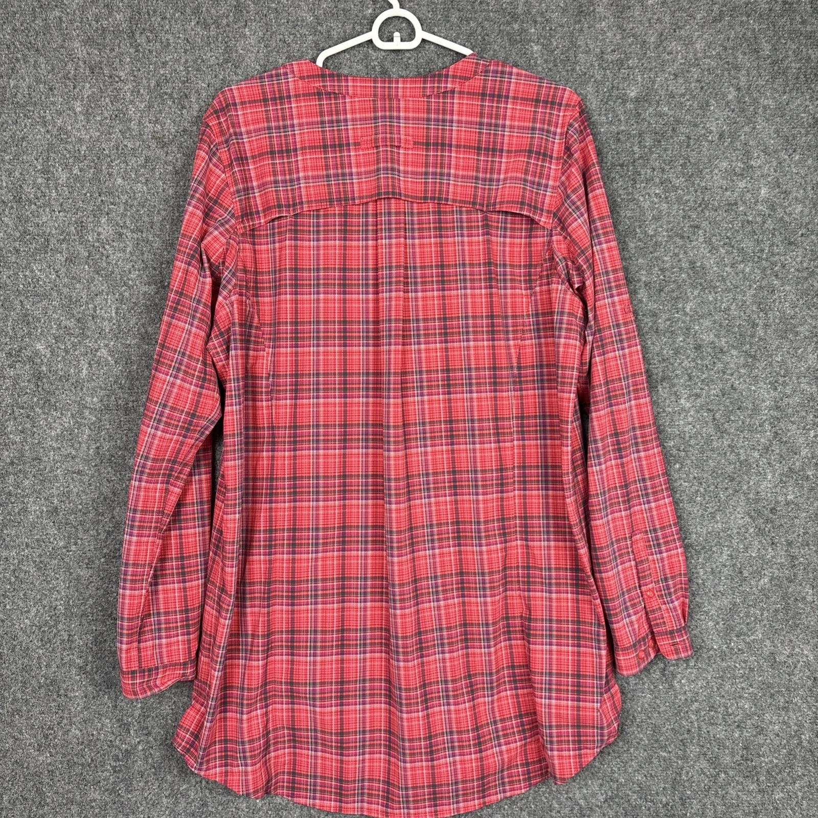 VETEMENTS Abito Duluth donna taglia L rosso quadri camicia bottoni vestito outdoor casual