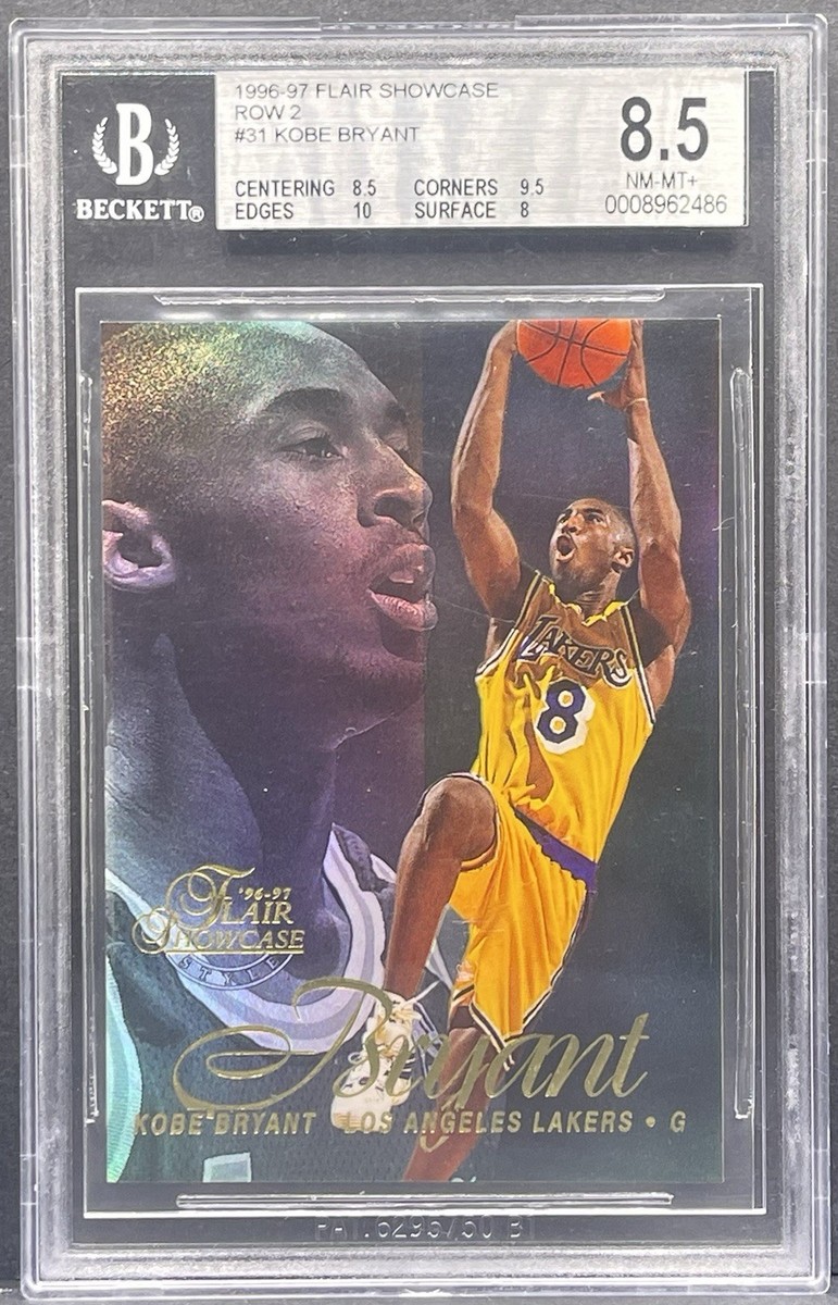 1996 Flair Showcase #31 Kobe Bryant Row 2 RC ROOKIE LA LAKERS BGS