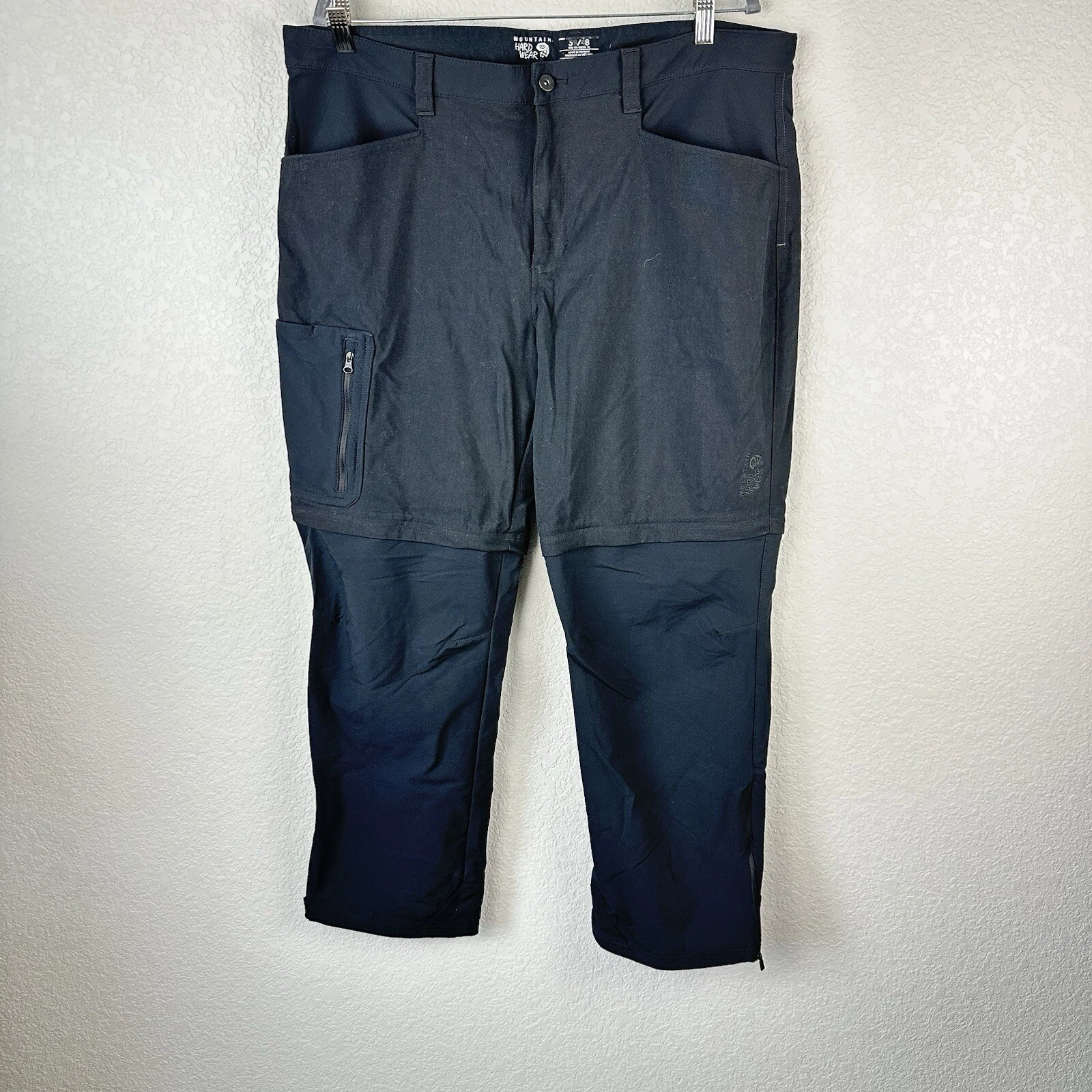 Mountain Hardwear Pants Mens 38/48 Convertible Black Hiking Outdoor