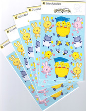 5 Packs Happy EASTER Bunny Chicks Eggs Bees Sheep Scrapbook Stickers 10 Sheets