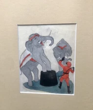 CIRCUS ACT, Bucks County Artist Vincent Lavell. Circa 1927