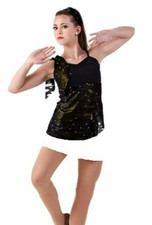 Child Extra Small Gold/Black CAMISOLE TOP