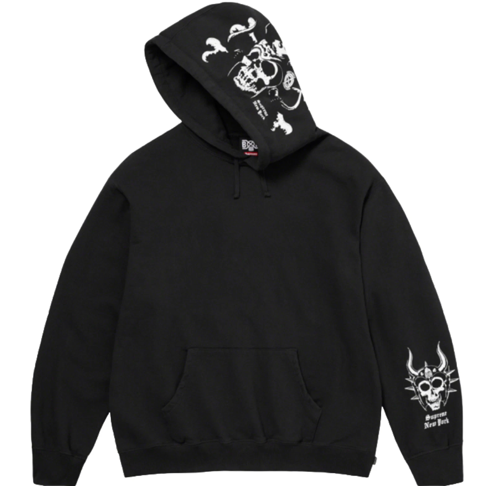 FELPA CON CAPPUCCIO SUPREME BOUNTY HUNTER NERA TAGLIA LARGE NUOVA (AUTENTICA) FW23