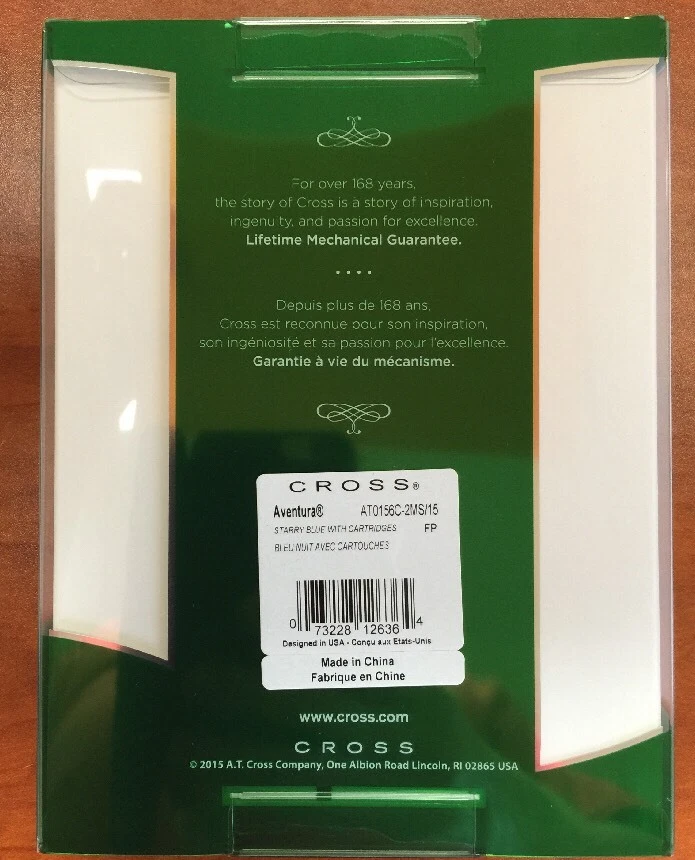 Cross Aventura Starry蓝色钢笔M笔尖加6免费蓝色墨盒 — 第 4/4 张图片