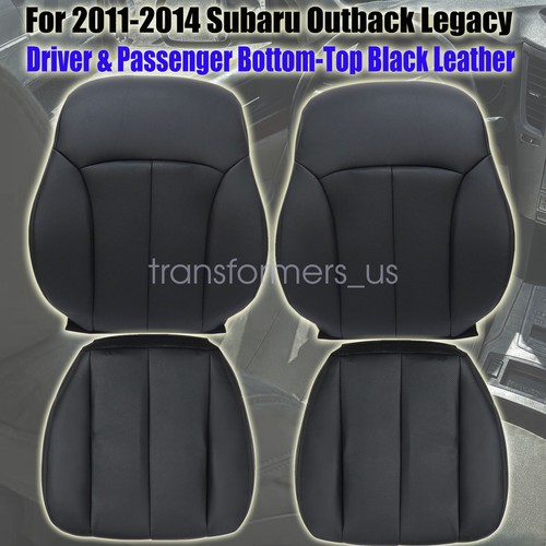 For 2010-2014 Subaru Outback Front Bottom & Back Black Seat Cover Perforated - Foto 25 di 130