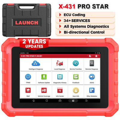 LAUNCH X431 PRO Star OBD2 Diagnostic Tool Bidirectional Scanner CANFD/DOIP FCA