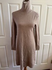Vero Moda Sweater Dress Womens Beige Turtleneck Neck  Sleeve Size Medium