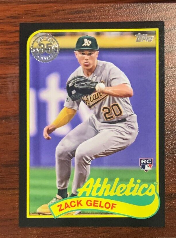 2024 Topps 89B-Zack Gelof 1989 Topps Baseball Rookie Card Black Parallel 120/299