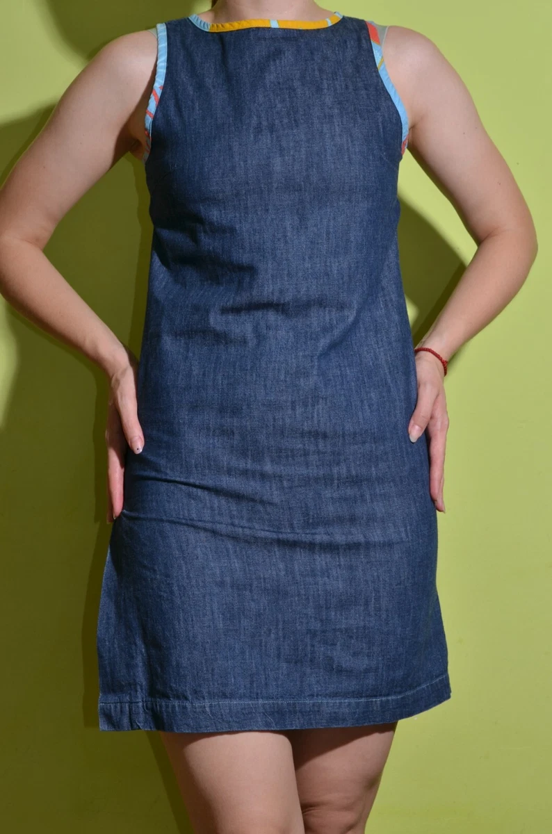 Kenzo Jungle Sleeveless Denim Blue Girls Dress Size 14 Years eBay