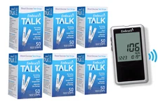Embrace Blood Glucose Test Strips 300 With Voice Glucose Meter