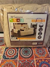 Sofa Loveseat Protectors Home Dynamix Micro Suede Series 65" x 70.5" Tan