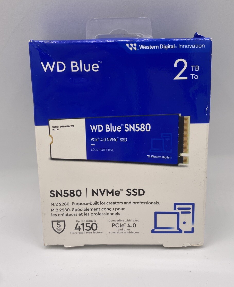 WD Blue SN580 2TB Internal SSD PCIe NVMe New