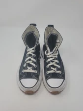 Converse Unisex Run Star Hike Hi 166800C Black White Gum Shoes Womens Size 4.5