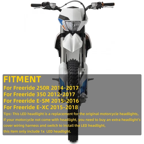 For Freeride 250R 350 E-SM E-XC LED Headlight Assembly Dirtbike Pit Bike - Picture 2 of 11