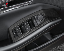 Black Titanium Window Lift Panel Cover Trim For 2019-2024 Mazda 3 Sedan 7pcs