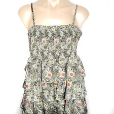  Liberty of London for Target Womens Dress Size L Peacock Ruffle Boho Festival