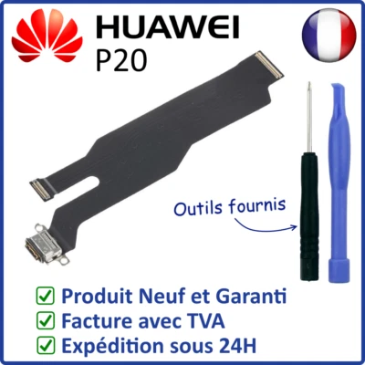 NAPPE CIRCUIT CONNECTEUR DE CHARGE DOCK PRISE CÂBLE USB DU HUAWEI P20 // OUTILS