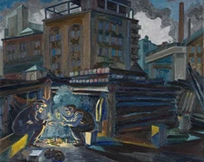 WILLIAM SHARP : Evening Repast, East River : 1936 : Archival Art Print