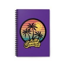 Hello Sunshine - Travel Journal - Ruled Line Purple 