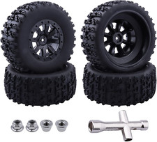 Pneumatici e ruote RC pre-incollati 12Mm esagonali per camion scala 1/10 RC corsa corta Trax