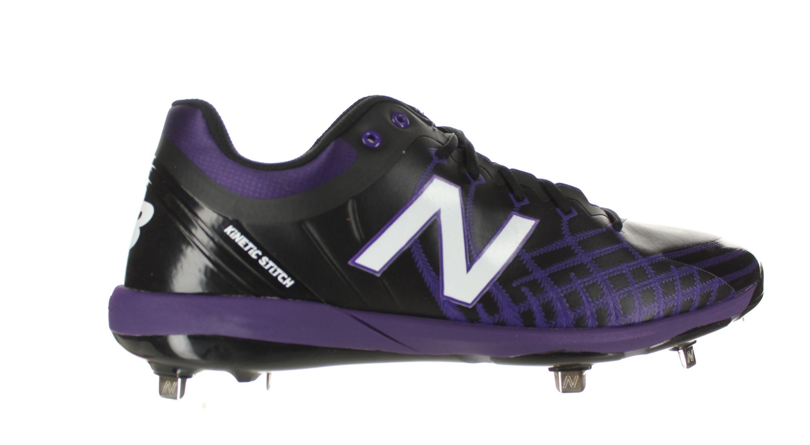 New Balance Mens L4040bp5 Black/Purple Baseball Cleats Size 15 (2087208)
