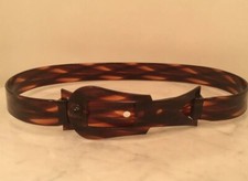 Vintage Tortoise Shell Lucite Modern Belt Rare