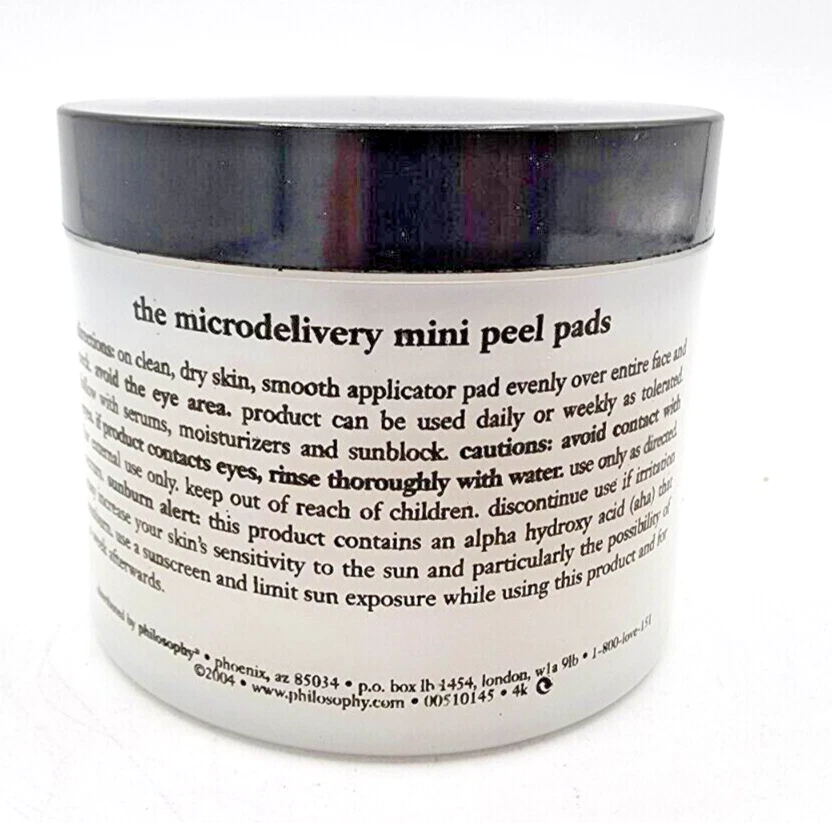 Philosophy The Microdelivery Mini Almohadillas Exfoliantes 60 Almohadillas 2 OZ Cuidado de la Piel Nuevo Sellado Foto 2 de 2