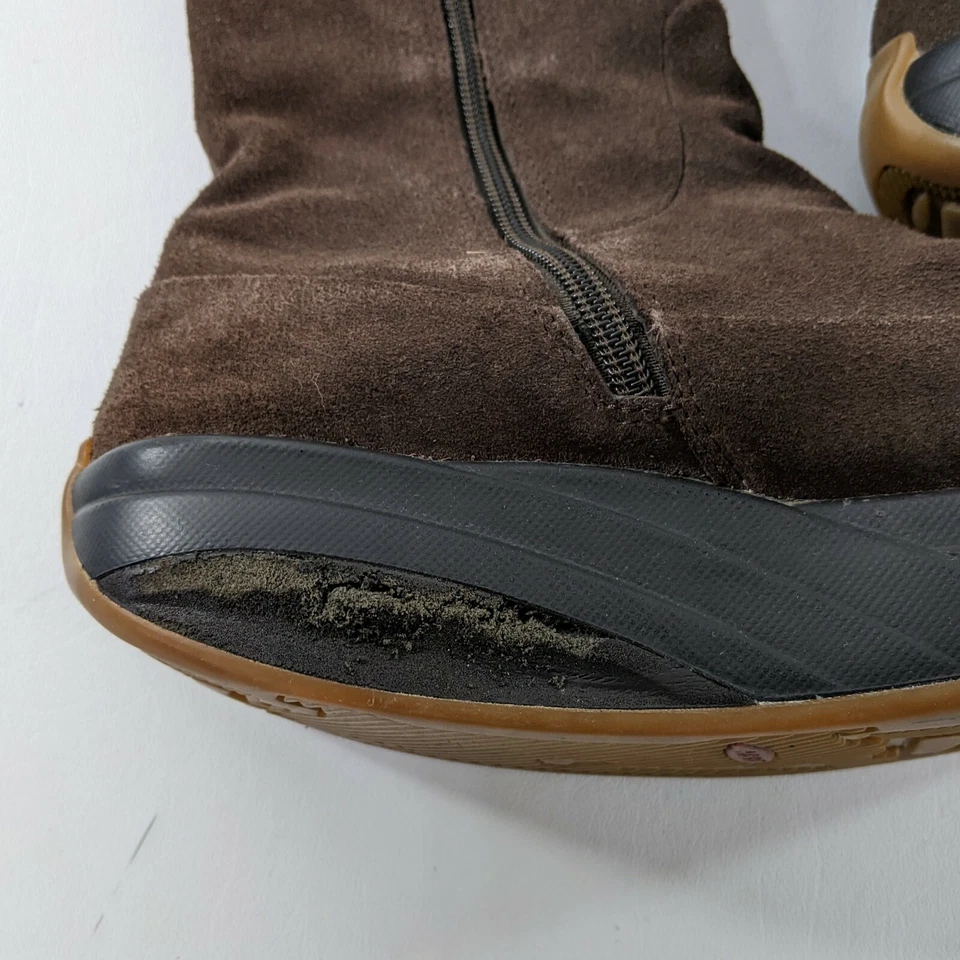 MBT Marrón Gamuza Alto Tambo Cremallera Botas Mujer Talla 9 Foto 3 de 4