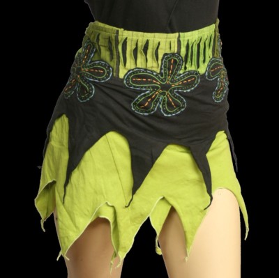Gothic Witchy Elfe Pagan Zipfel Mini Rock Hüftschmeichler Larp 36 38 40 42 44
