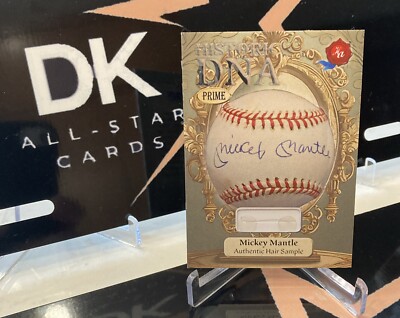 MICKEY MANTLE 2024 Historic Autographs Prime PLATINUM DNA hair sample 1 OF 2