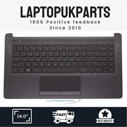 Fits For HP 14-CM0013NB Keyboard Complete Housing Palmrest + Touchpad UK Black